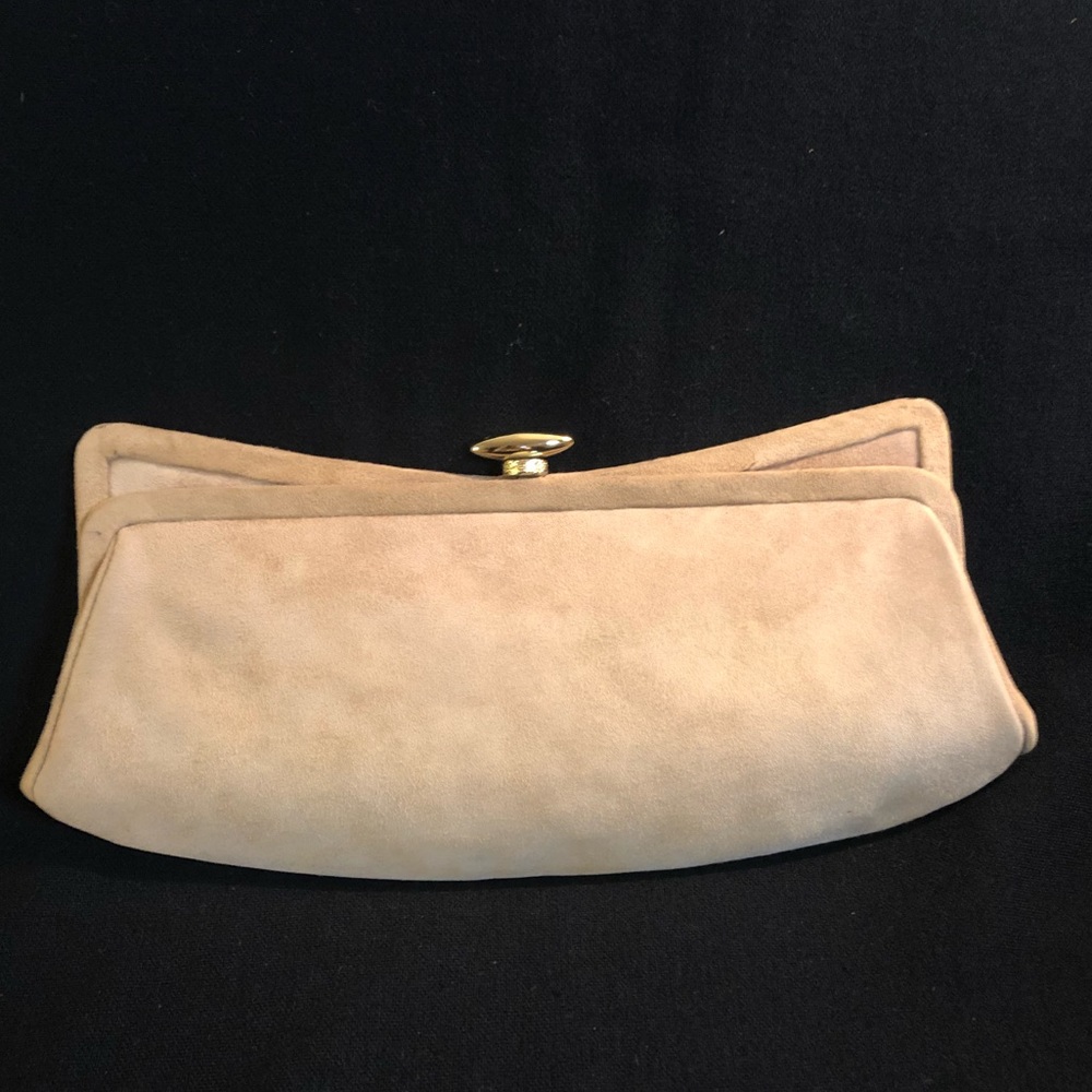 Purse Suede Clutch Circa 1940s